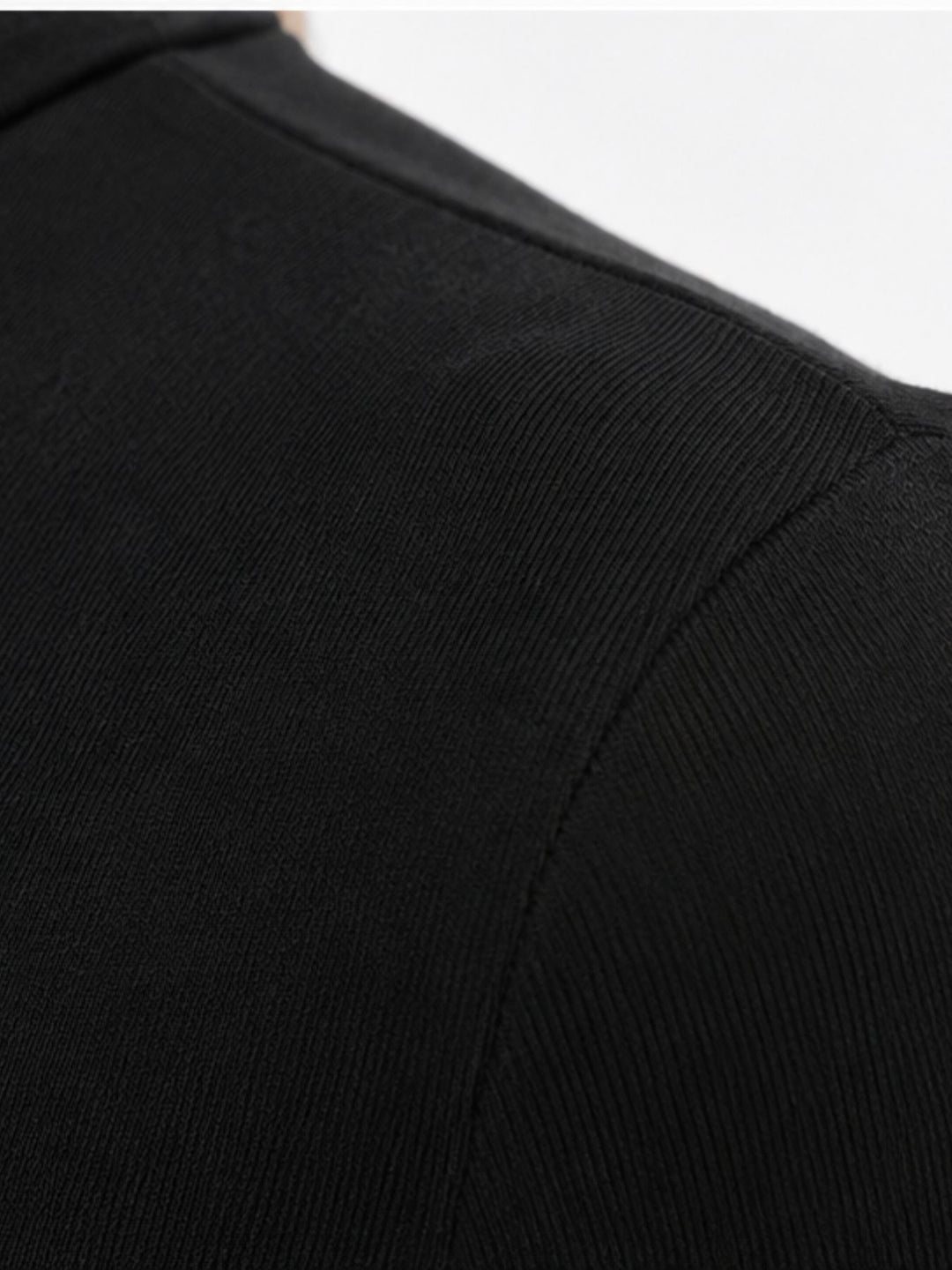 ONLGLAMOUR L/S ROLL-NECK TOP JRS NO Black