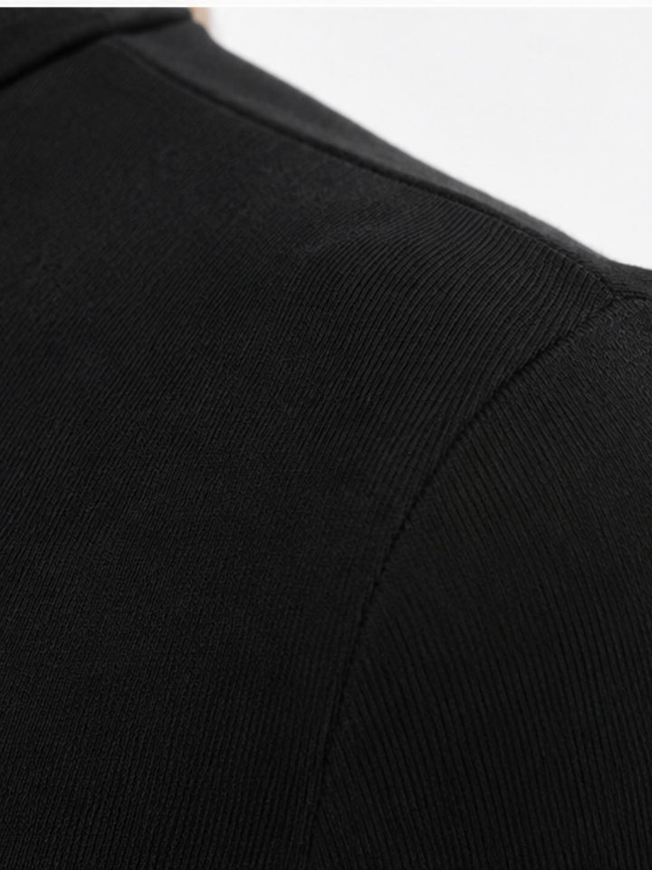 ONLGLAMOUR L/S ROLL-NECK TOP JRS NO Black