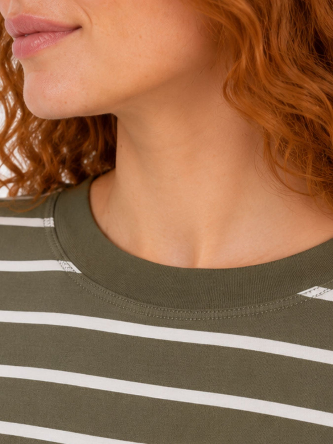 ONLHAPPY L/S O-NECK STRIPE TEE JRS Kalamata/Cloud dancer lena stripe