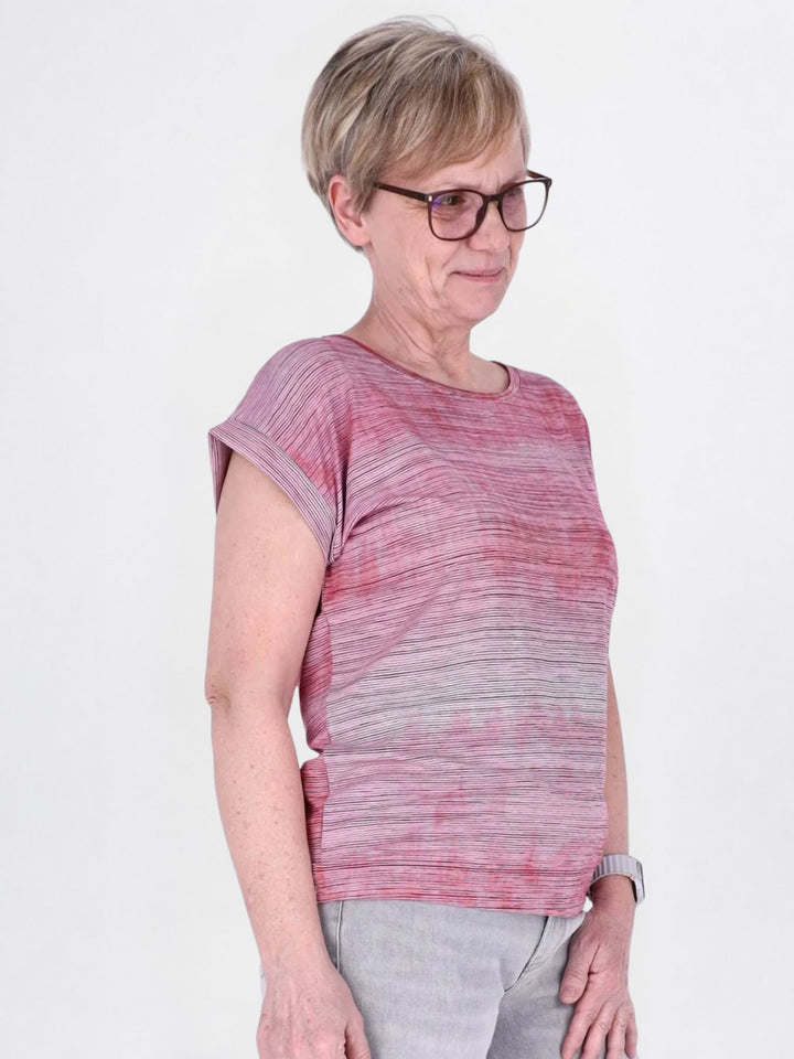 T-Shirt Damen Umschlag an dem Arm