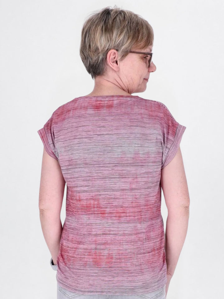 T-Shirt Damen Umschlag an dem Arm