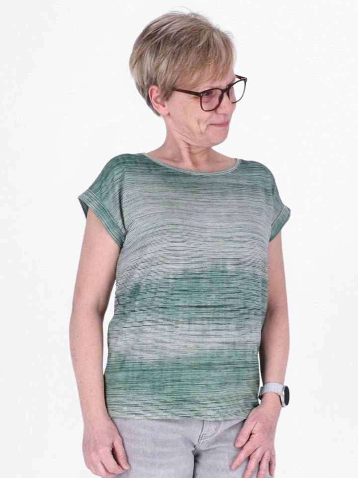 T-Shirt Damen Umschlag an dem Arm
