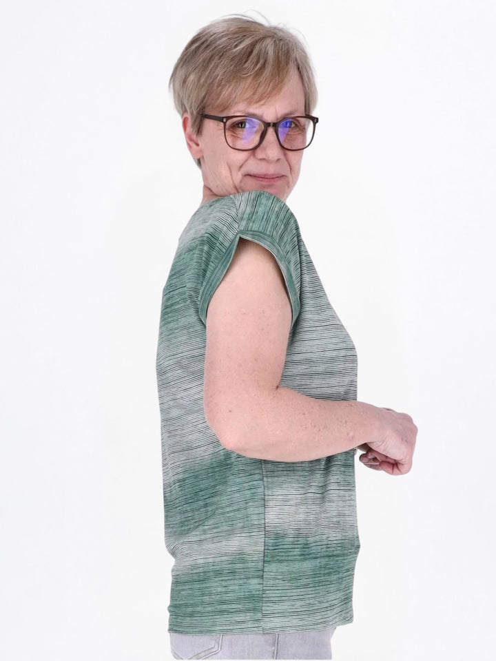 T-Shirt Damen Umschlag an dem Arm