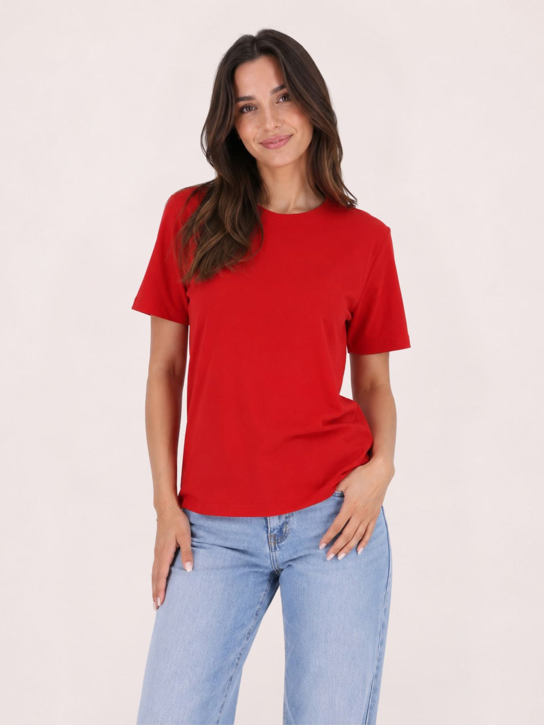 ONLHAPPY S/S O-NECK TEE PR JRS Barbados Cherry