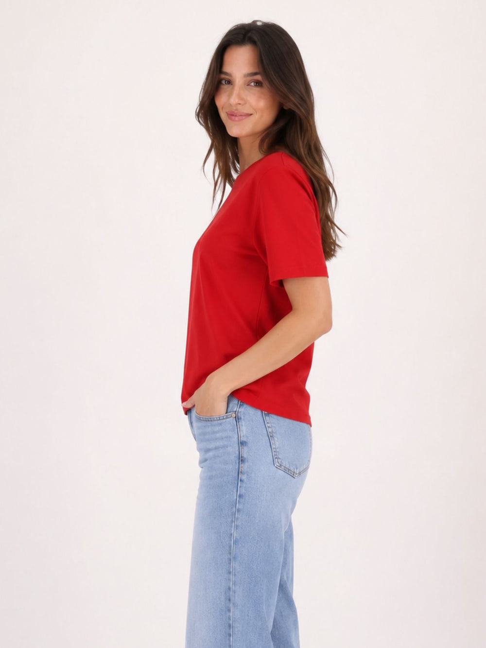 ONLHAPPY S/S O-NECK TEE PR JRS Barbados Cherry