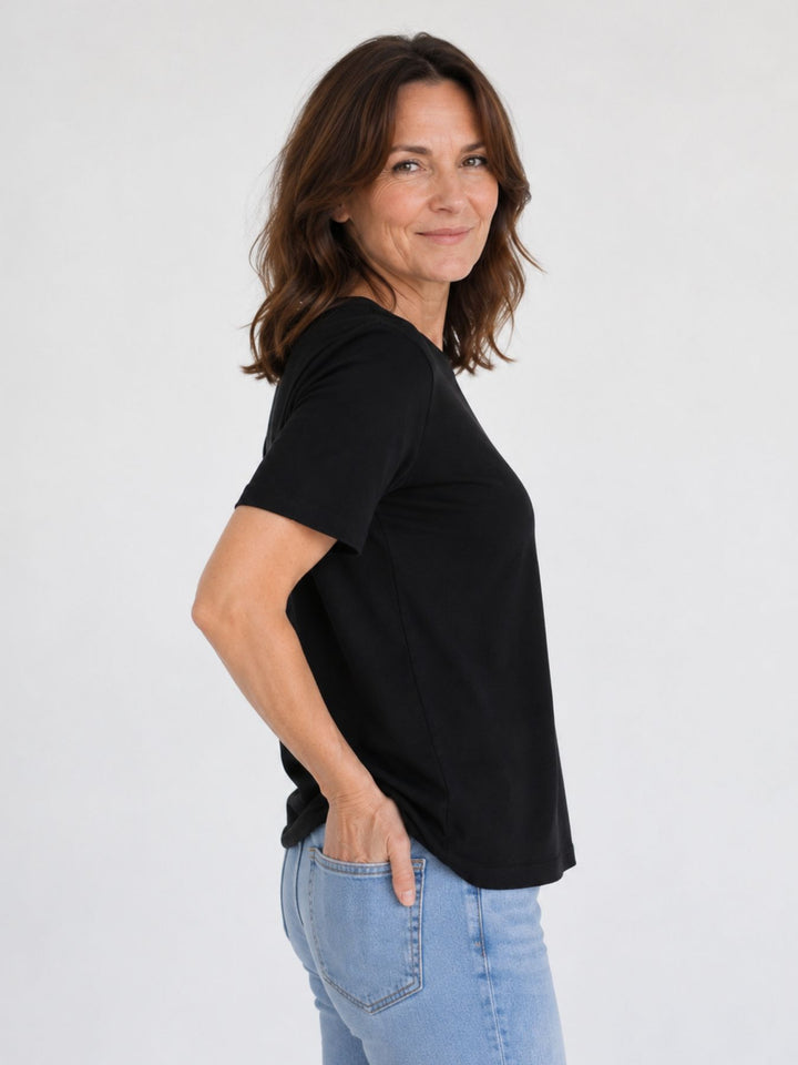 ONLHAPPY S/S O-NECK TEE PR JRS Black