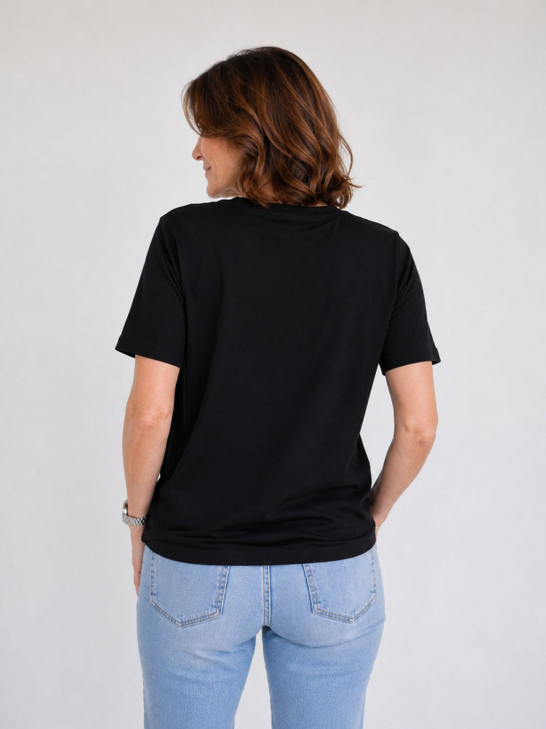 ONLHAPPY S/S O-NECK TEE PR JRS Black