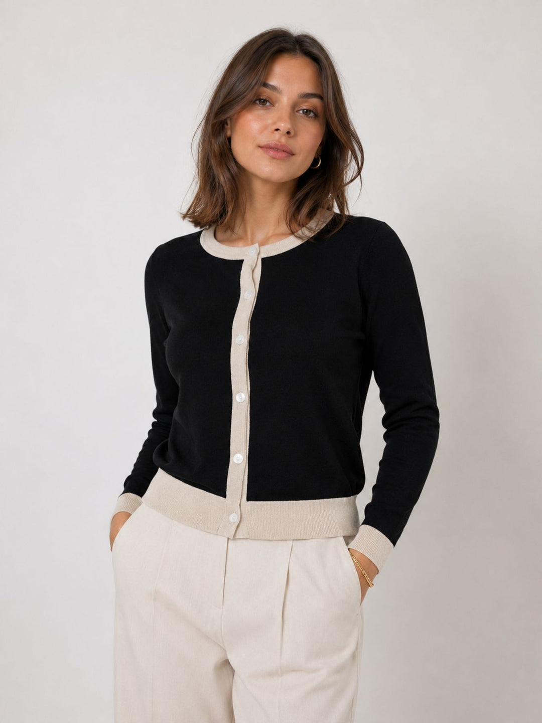 ONLCONTA LS O-NECK CARDIGAN CC KNT Black/Birch