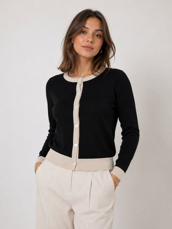 ONLCONTA LS O-NECK CARDIGAN CC KNT Black/Birch