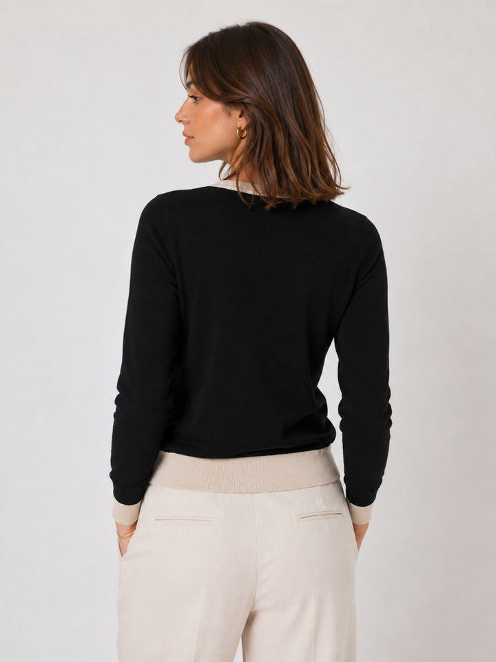 ONLCONTA LS O-NECK CARDIGAN CC KNT Black/Birch