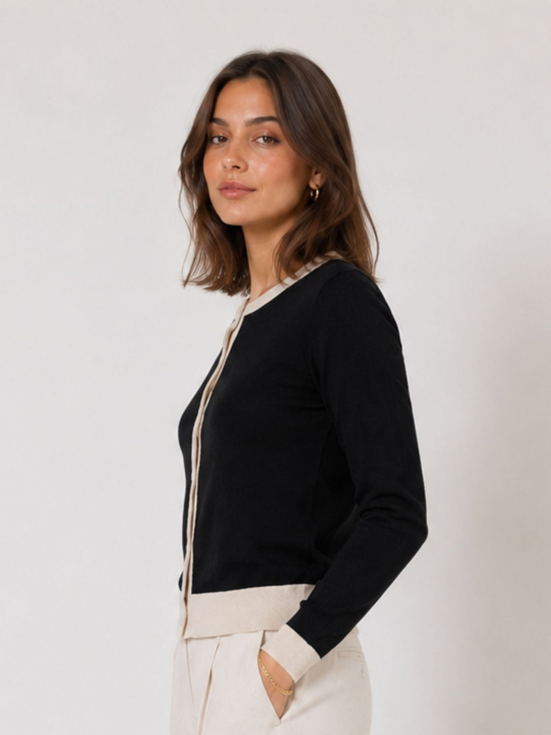 ONLCONTA LS O-NECK CARDIGAN CC KNT Black/Birch