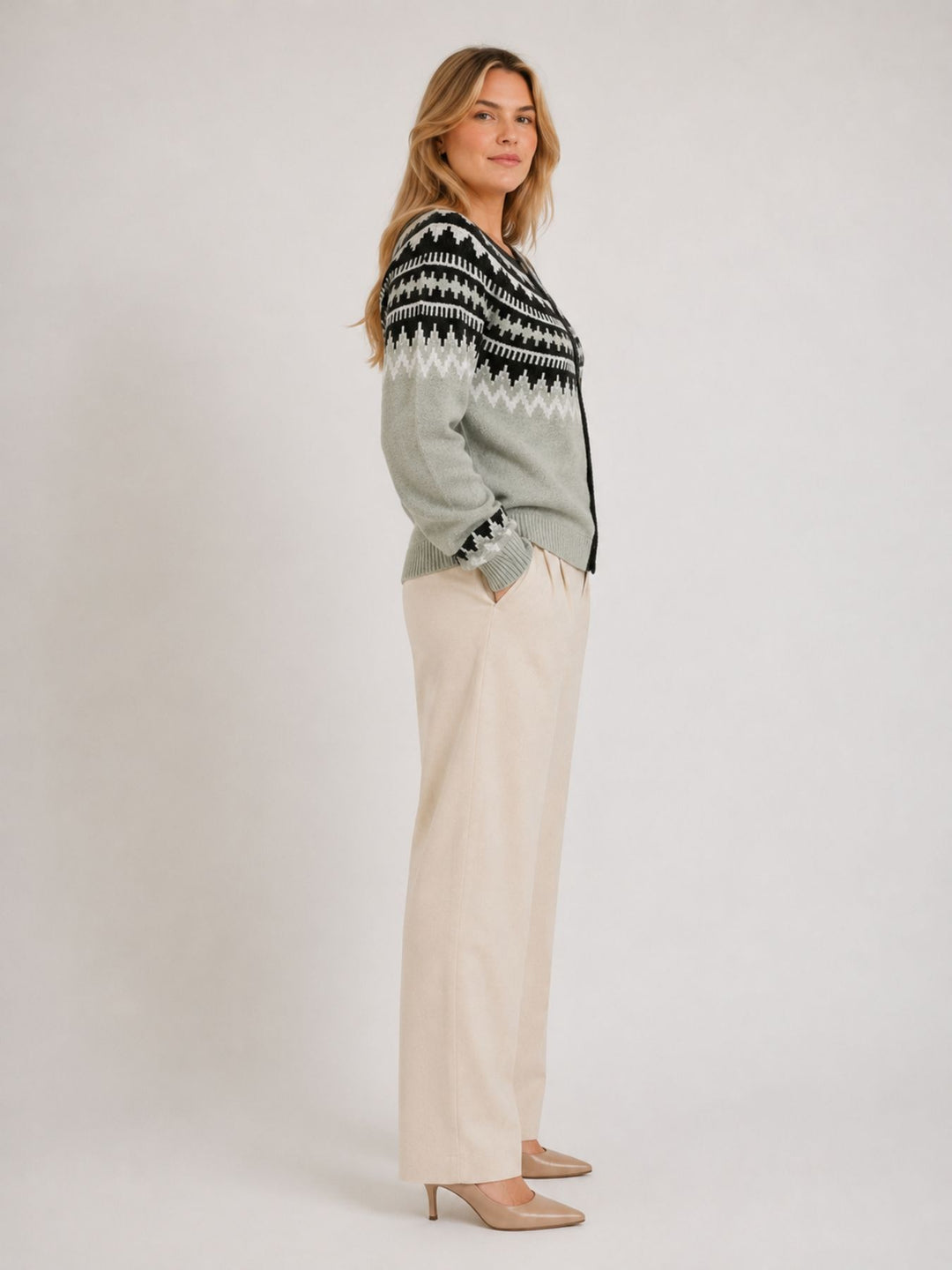 Damen ONLHELENA LS JQ O-NECK CARDIGAN CC