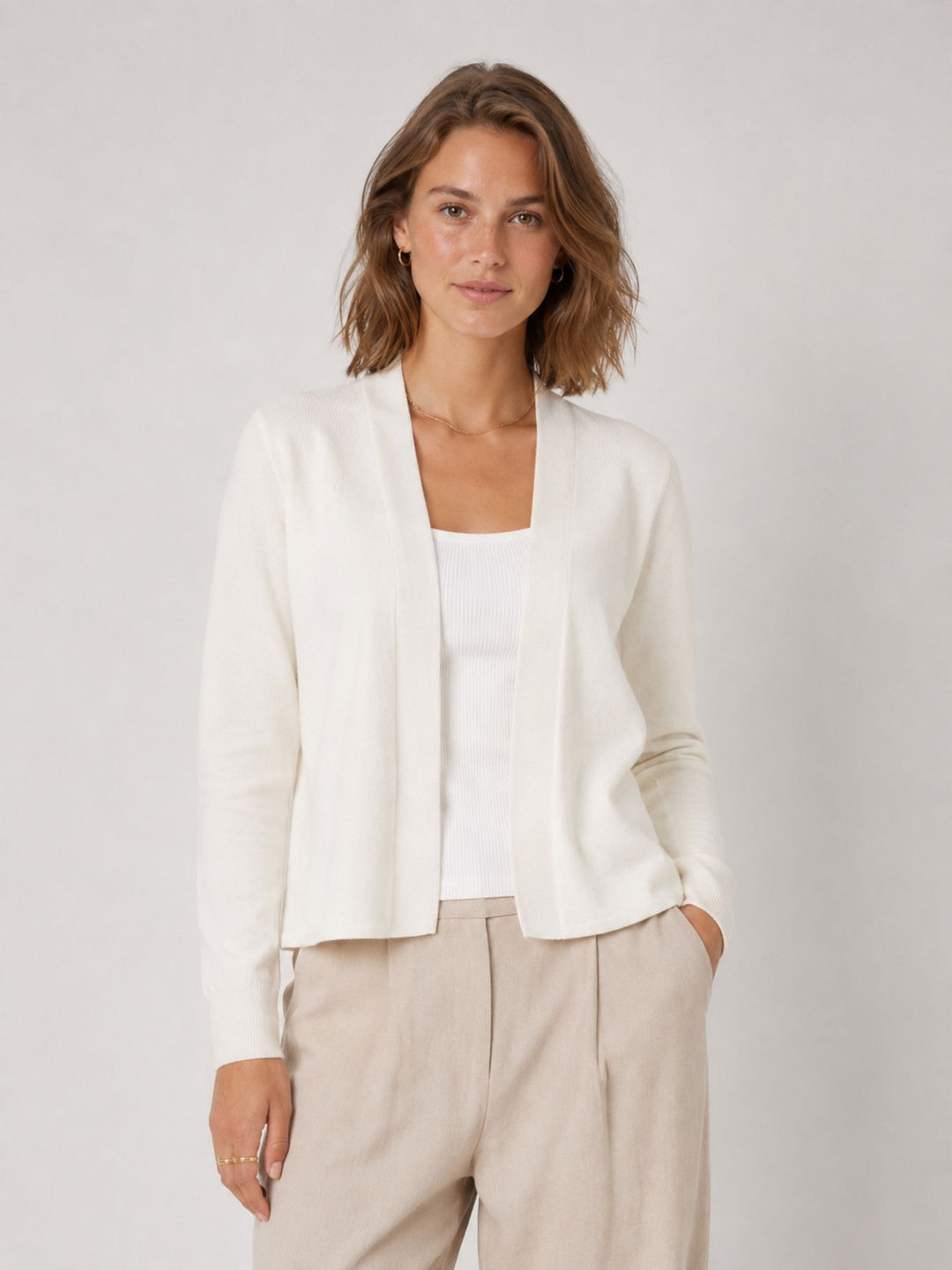 Strickjacke Damen Ärmel mit Knöpfe