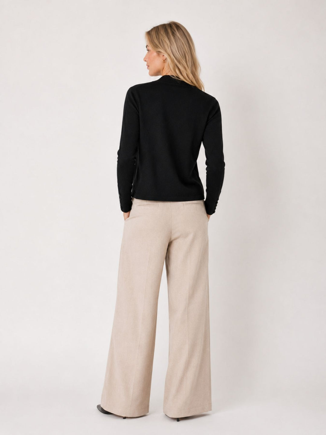 Strickjacke Damen Ärmel mit Knöpfe
