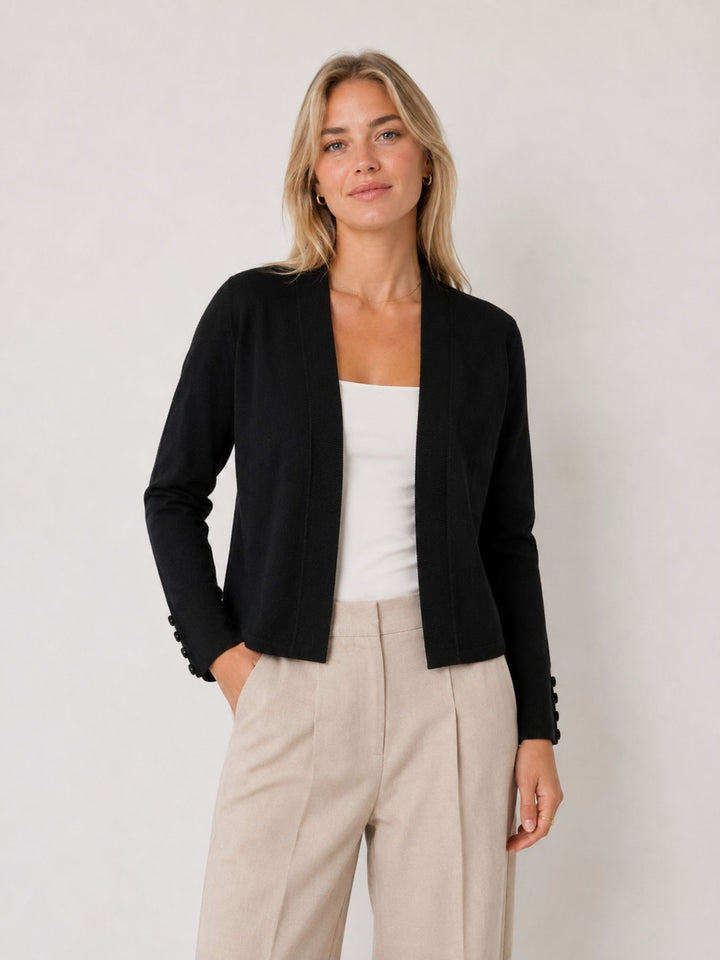 Strickjacke Damen Ärmel mit Knöpfe