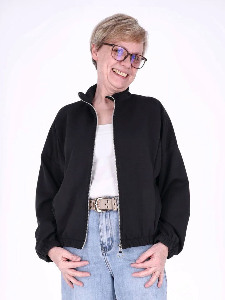Jacke Damen Sweat Gummizug am Bund