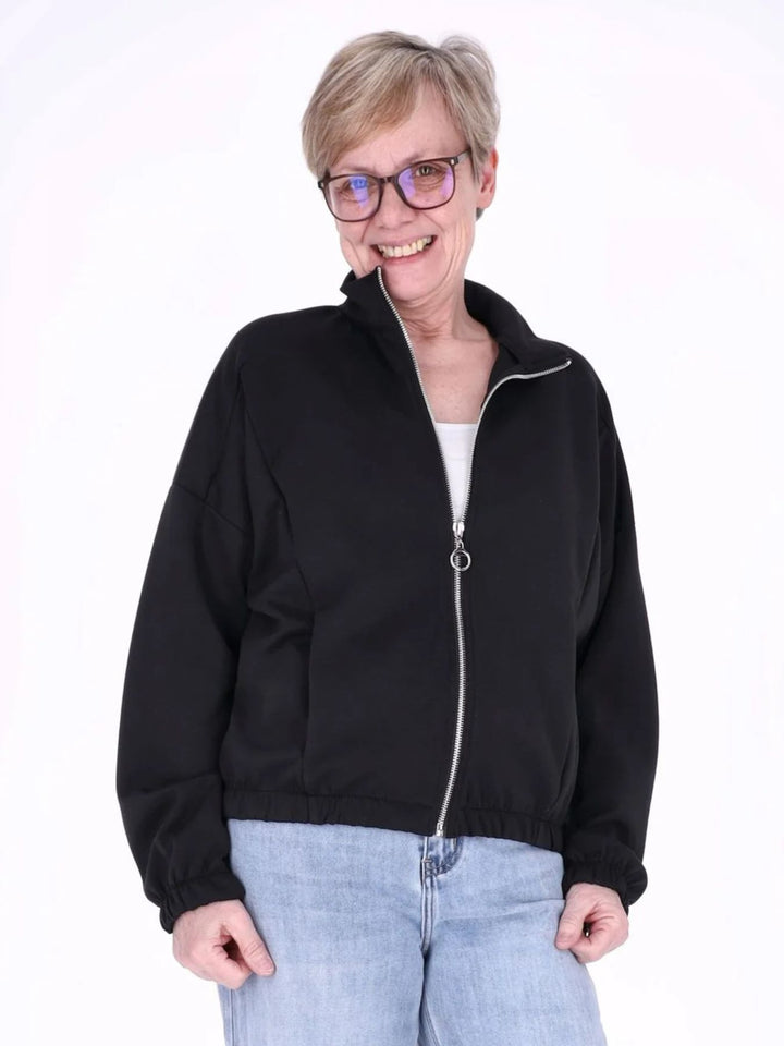 Jacke Damen Sweat Gummizug am Bund