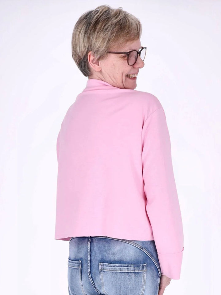 Sewatjacke Damen Hemdkragen Klapptaschen Knopfleiste
