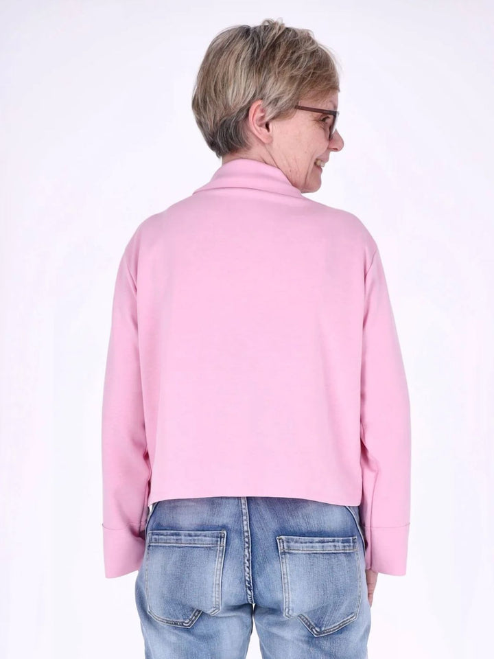 Sewatjacke Damen Hemdkragen Klapptaschen Knopfleiste