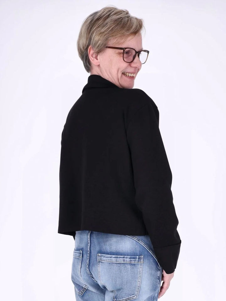 Sewatjacke Damen Hemdkragen Klapptaschen Knopfleiste