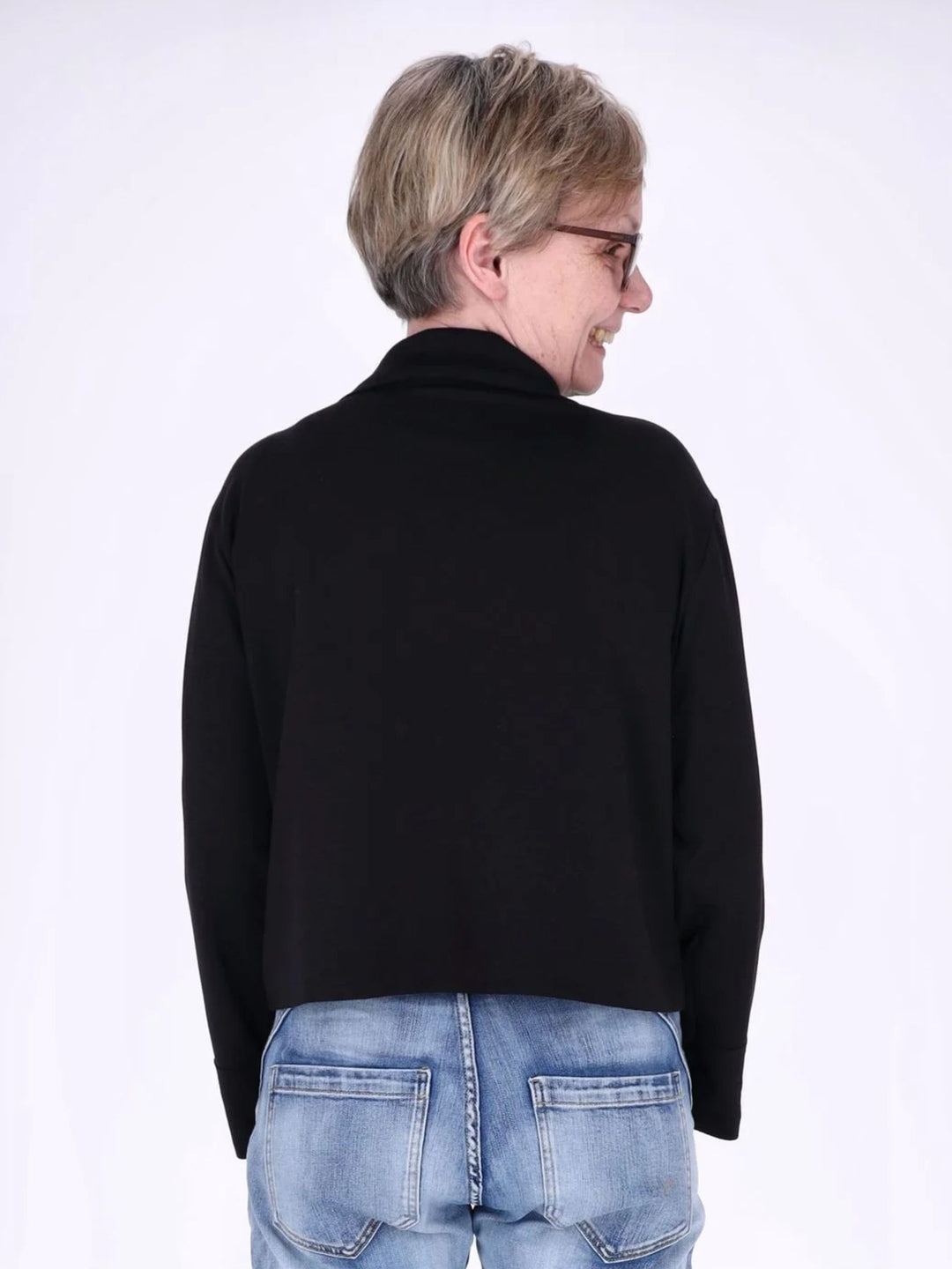 Sewatjacke Damen Hemdkragen Klapptaschen Knopfleiste