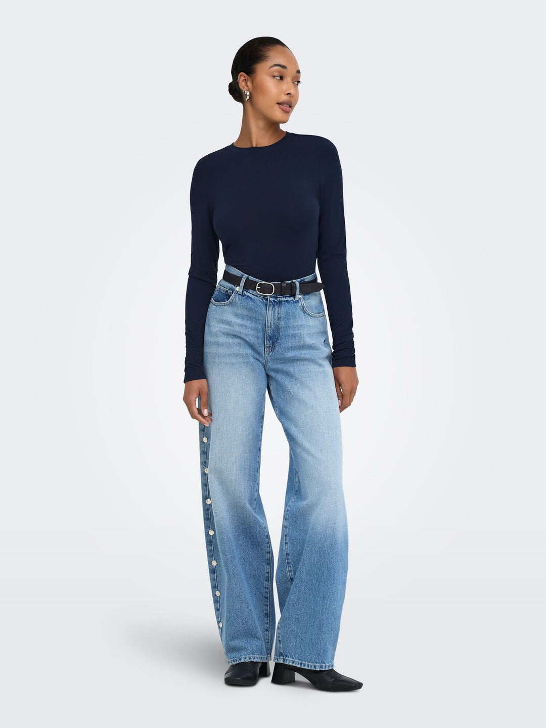 ONLBAMBOO L/S O-NECK TOP CC JRS