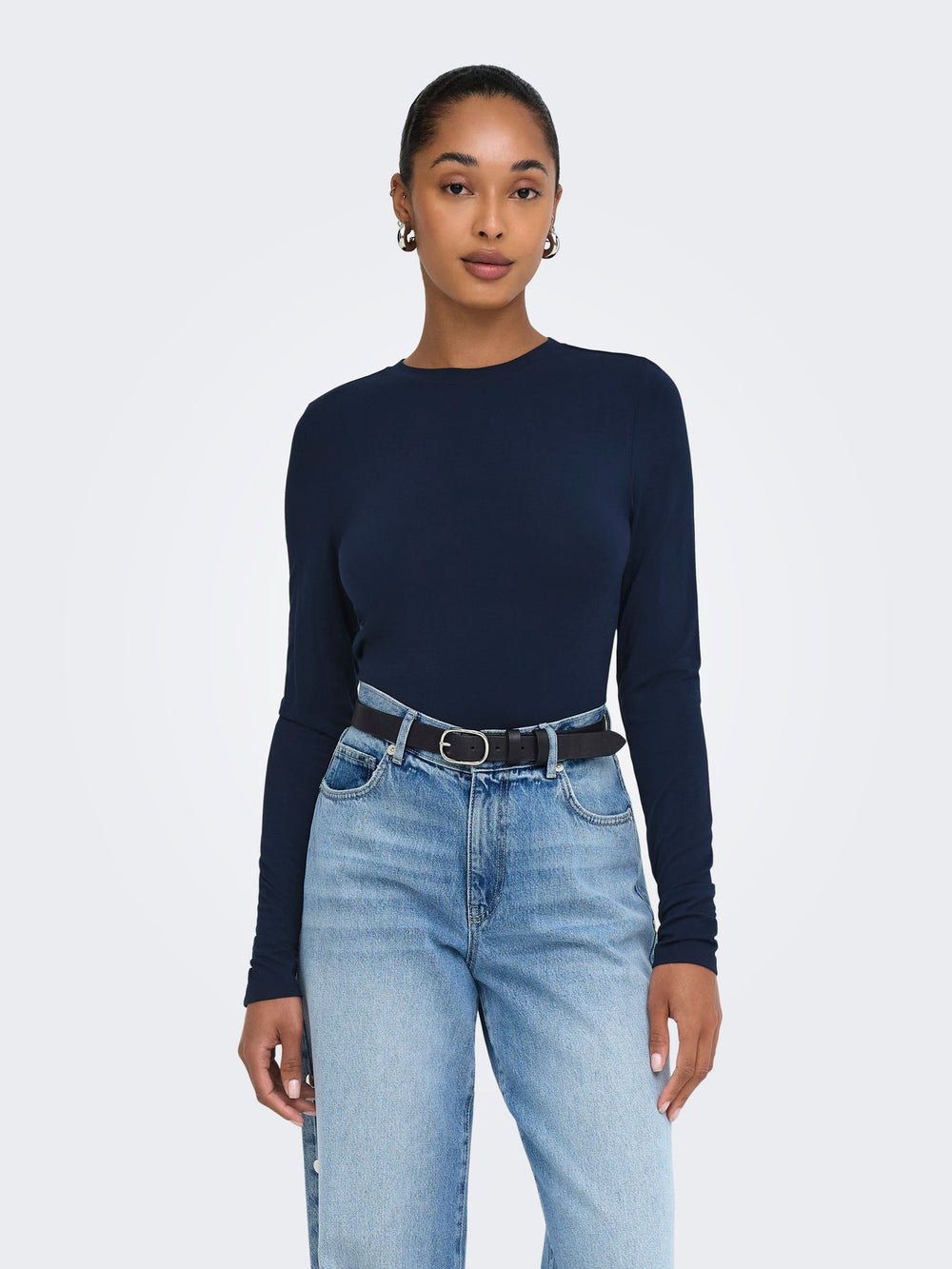 ONLBAMBOO L/S O-NECK TOP CC JRS