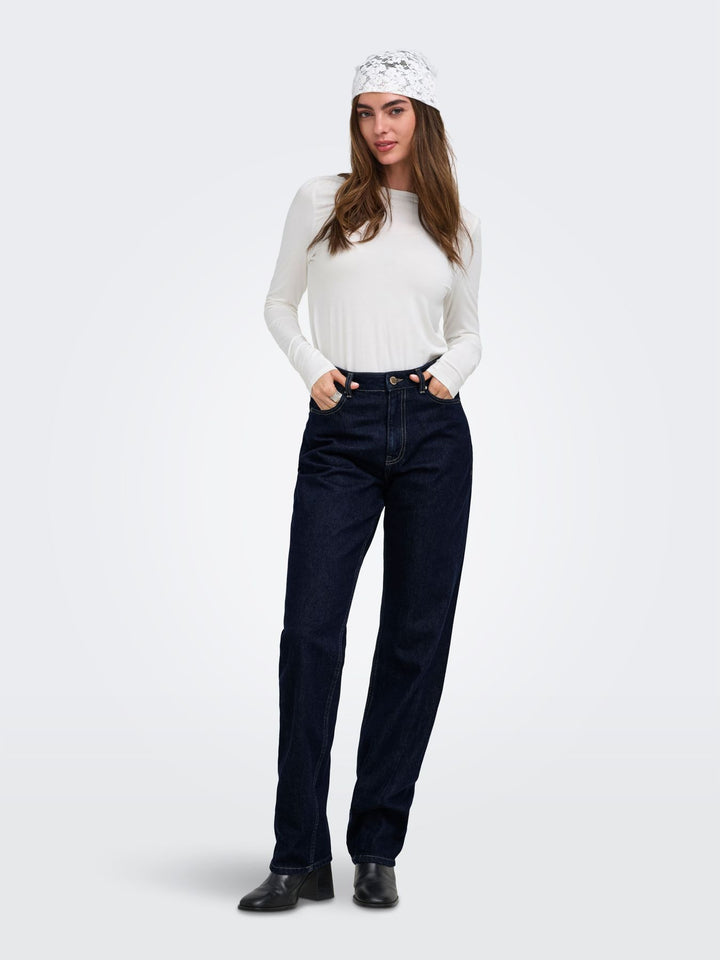 ONLBAMBOO L/S O-NECK TOP CC JRS