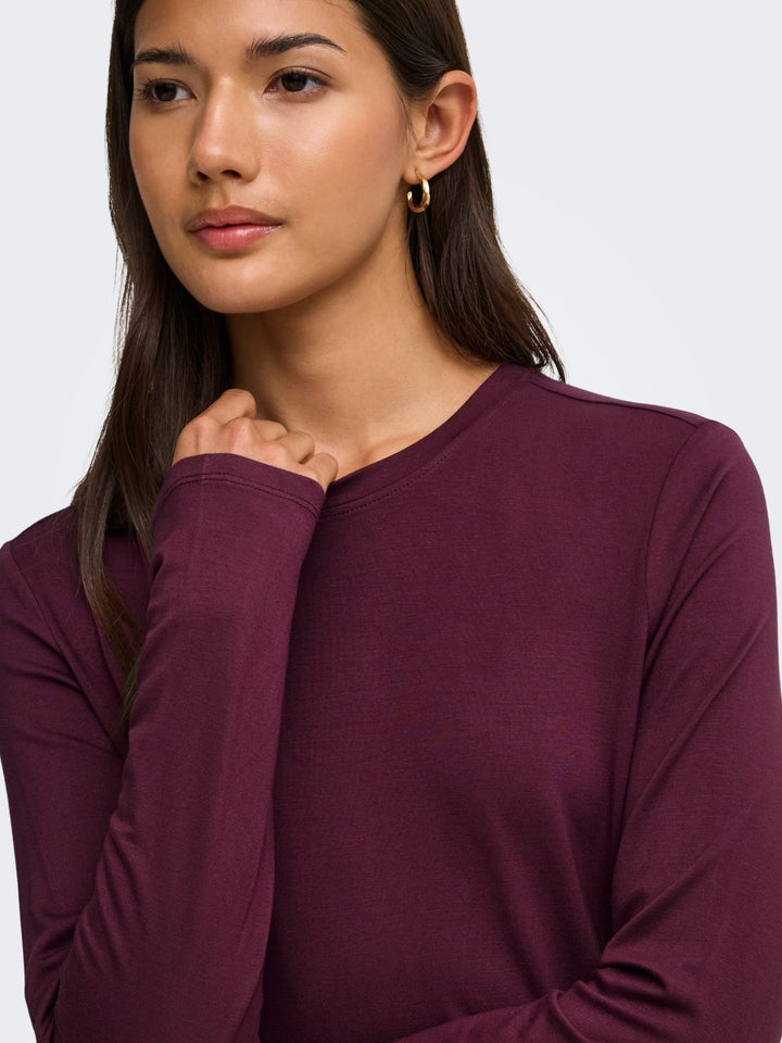 ONLBAMBOO L/S O-NECK TOP CC JRS