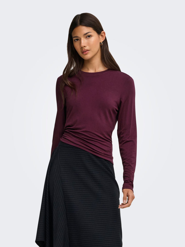 ONLBAMBOO L/S O-NECK TOP CC JRS