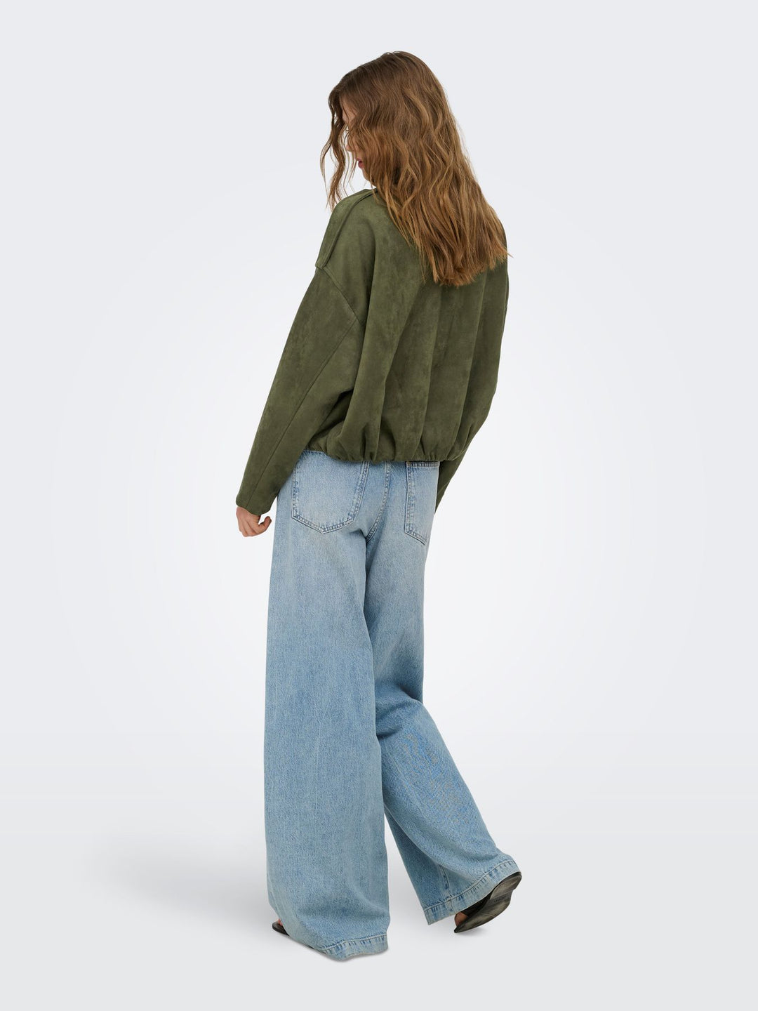ONLMOON-STINA FAUX SUEDE BOMBER PNT