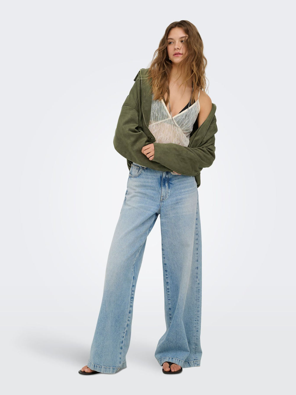 ONLMOON-STINA FAUX SUEDE BOMBER PNT