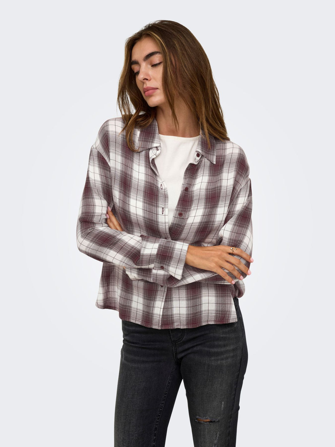 ONLRILEY LIFE LS CHECK SHIRT WVN