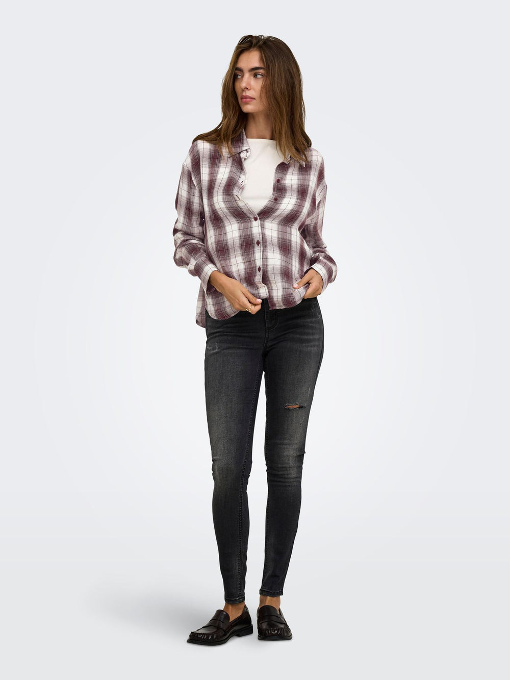 ONLRILEY LIFE LS CHECK SHIRT WVN