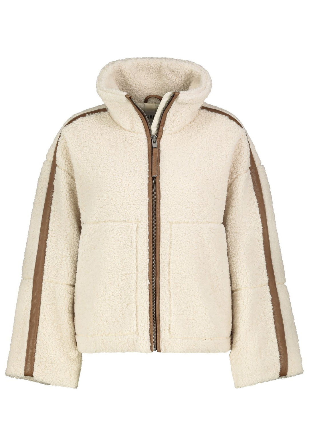 Teddyplüsch Jacke Damen mit Leder