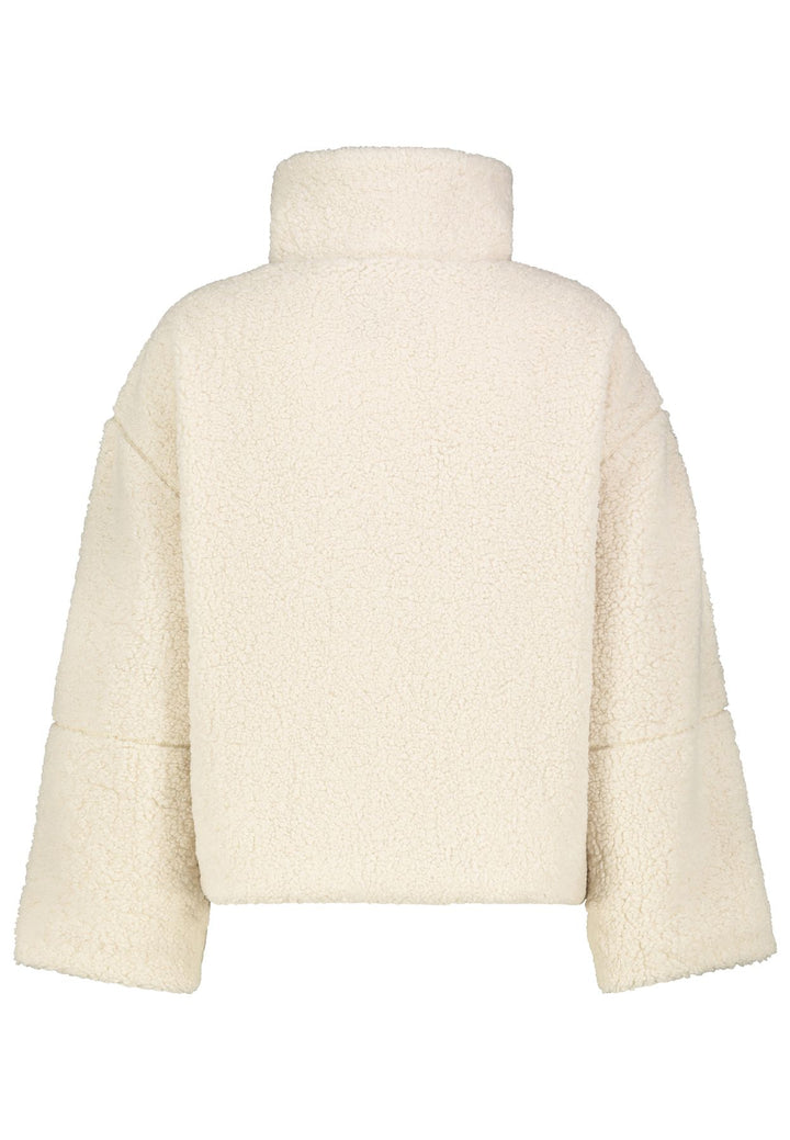 Teddyplüsch Jacke Damen mit Leder