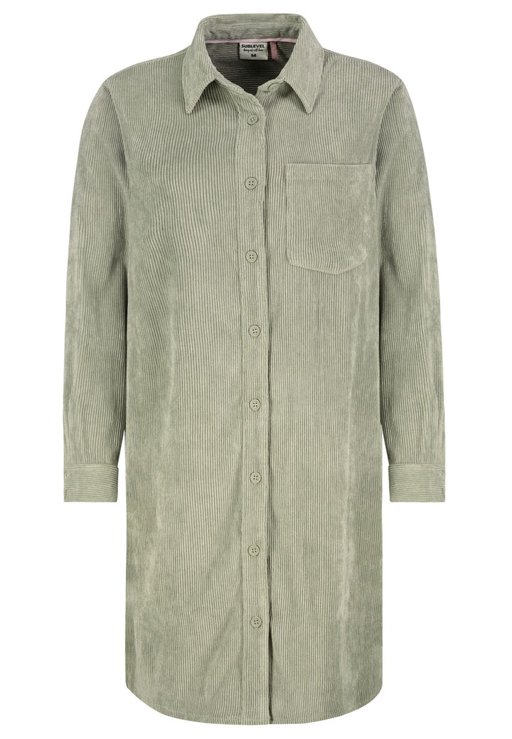 Cordkleid Damen Blusenstyl