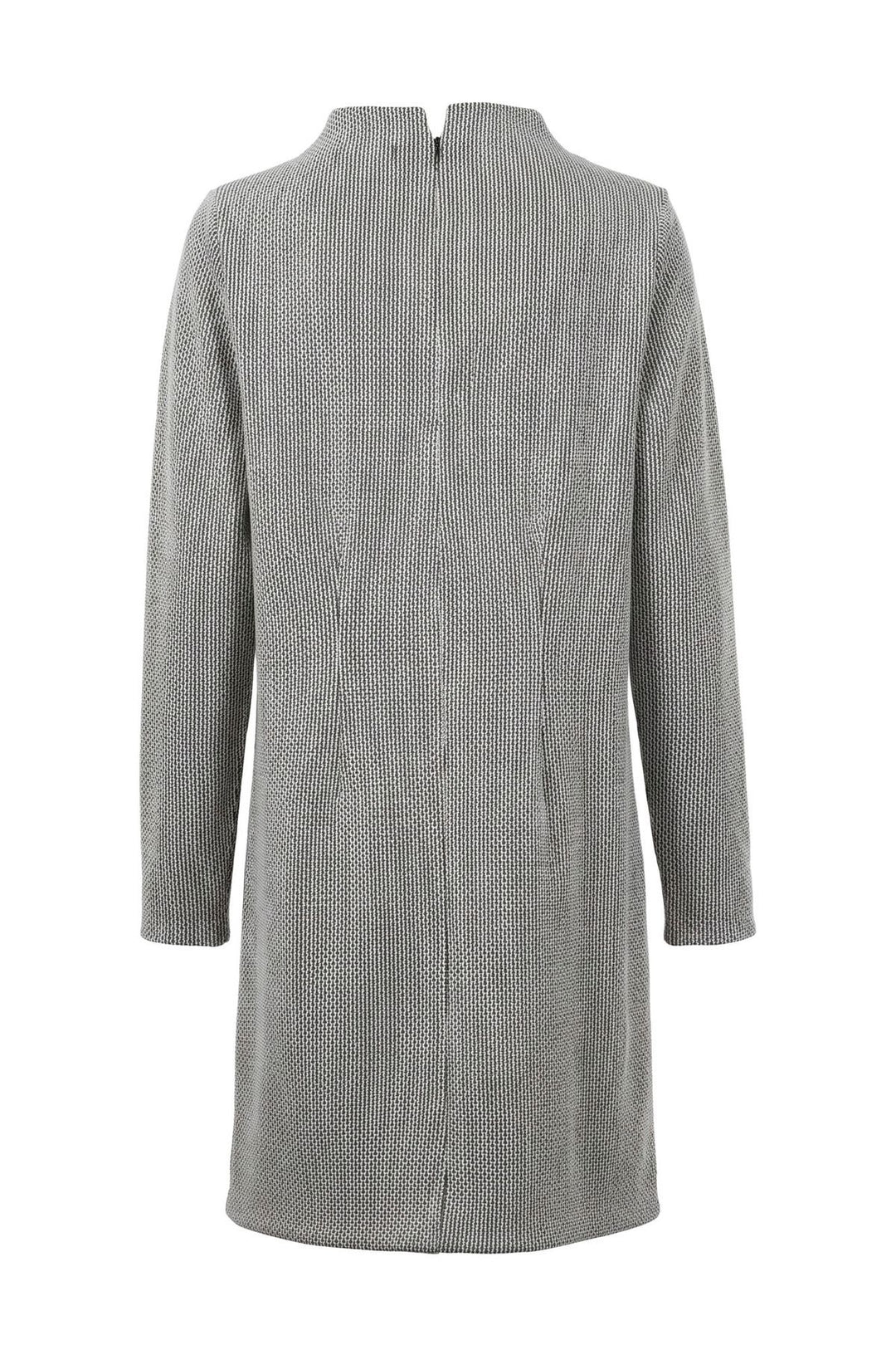 Jacquard-Kleid Damen kontrast Paspel