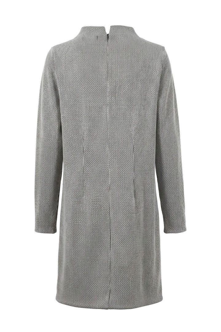 Jacquard-Kleid Damen kontrast Paspel