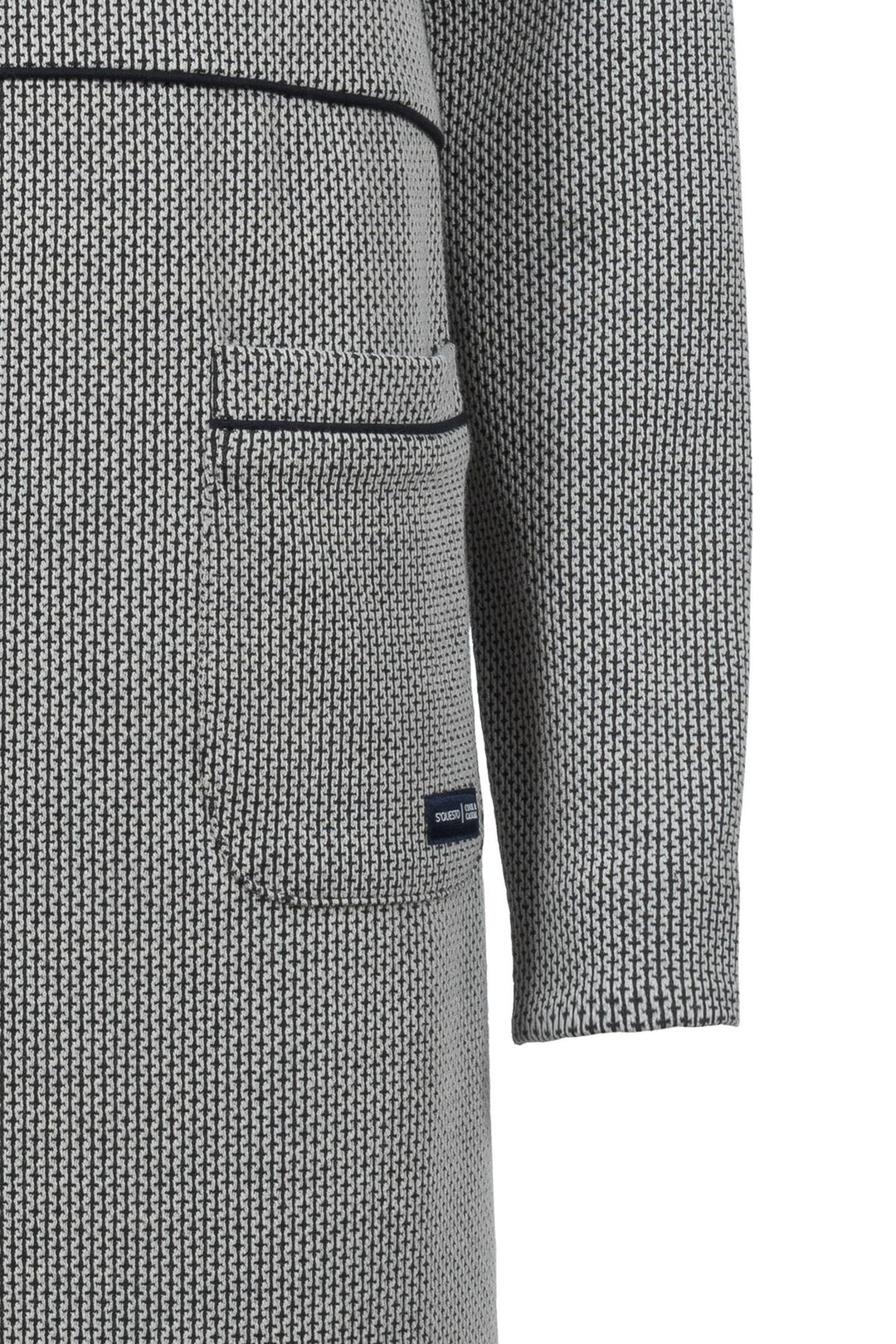 Jacquard-Kleid Damen kontrast Paspel