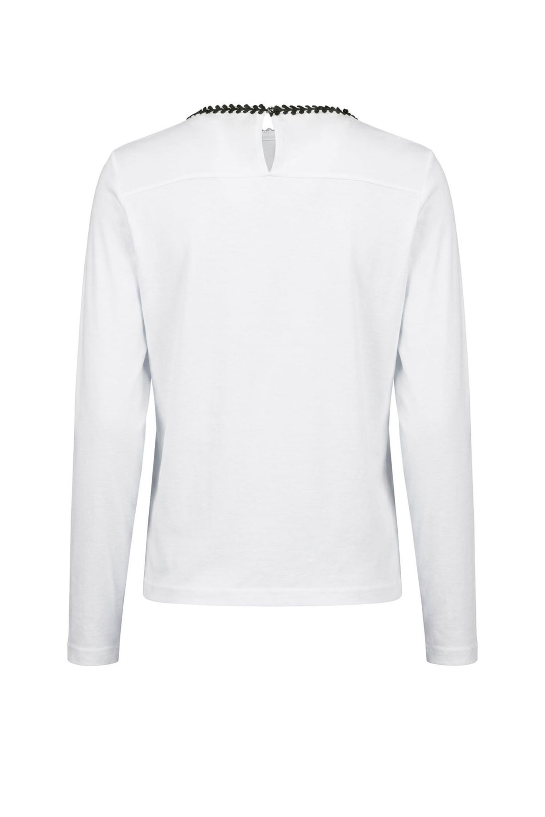 Rippshirt Damen Spitzenkragen