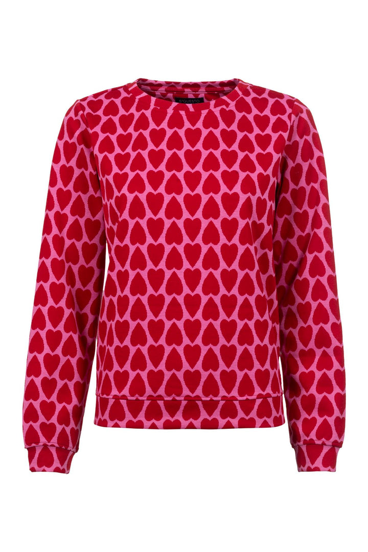 Jacquard-Sweatshirt Damen Herzen