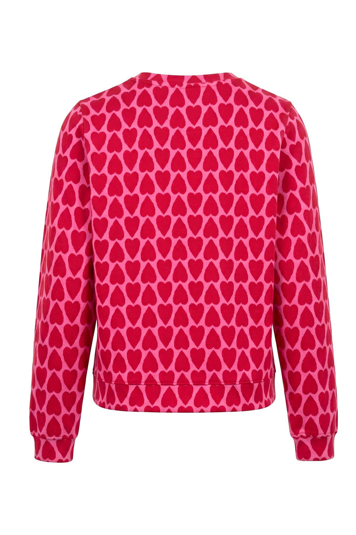 Jacquard-Sweatshirt Damen Herzen