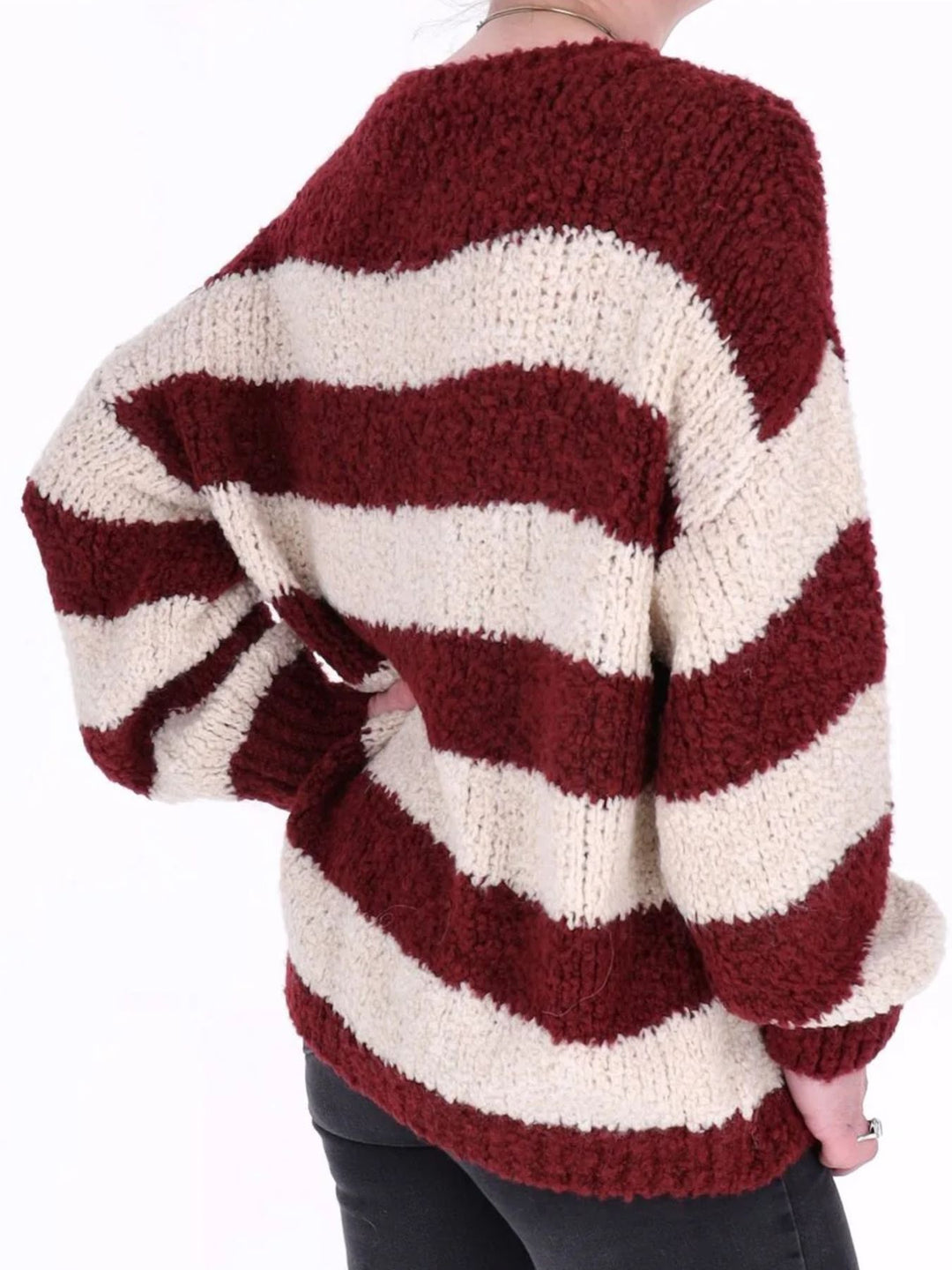 Damen Boxy-Strickpullover mit Lana-Wolle – Rot