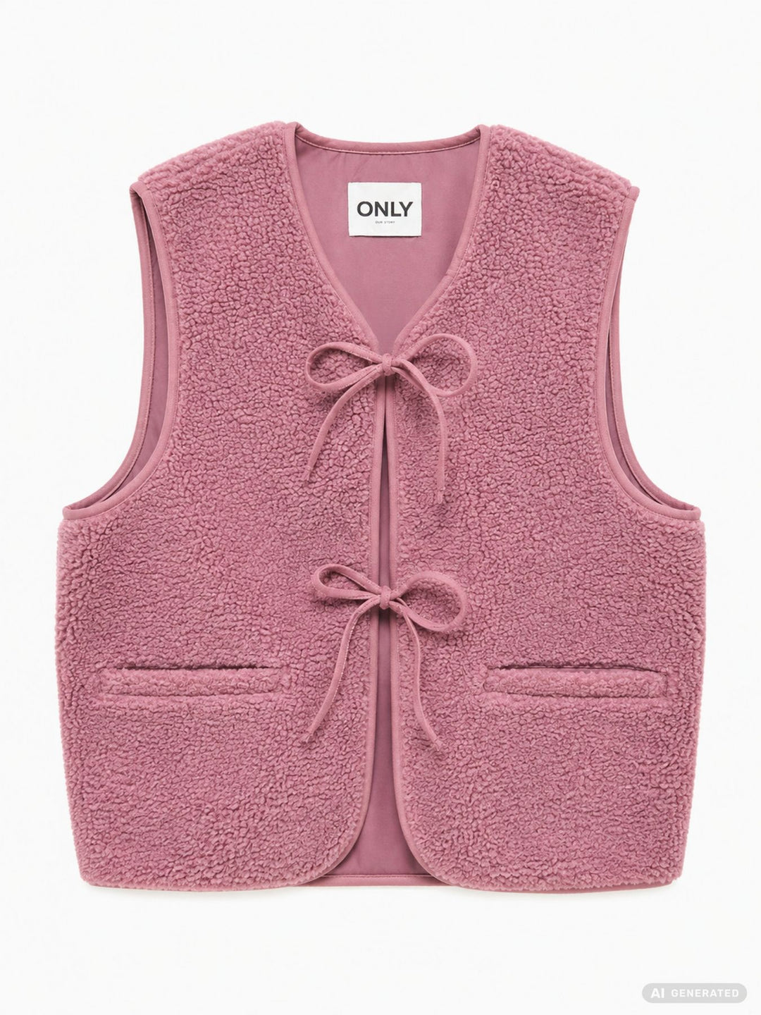 ONLBABY TEDDY BOW VEST PNT