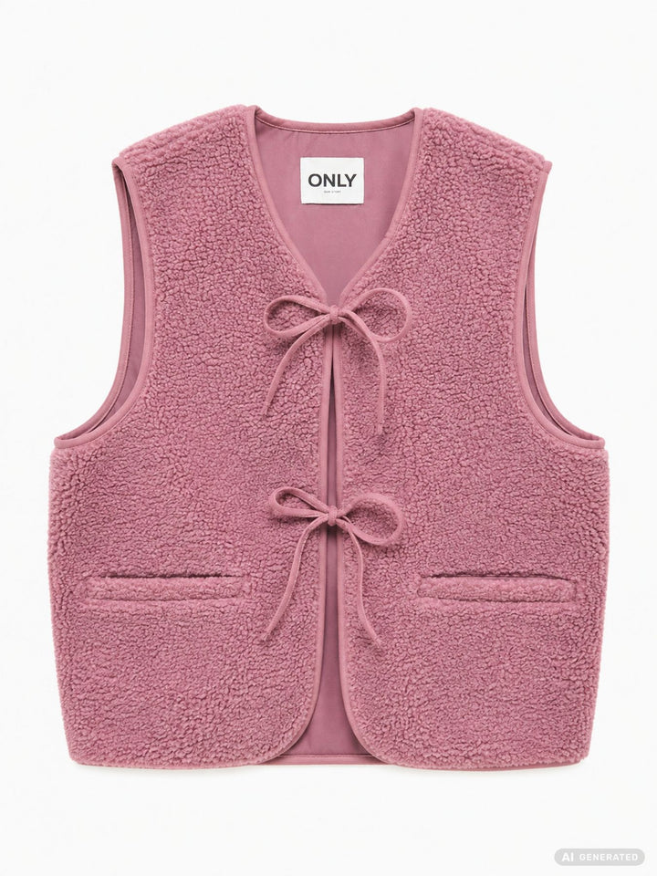 ONLBABY TEDDY BOW VEST PNT