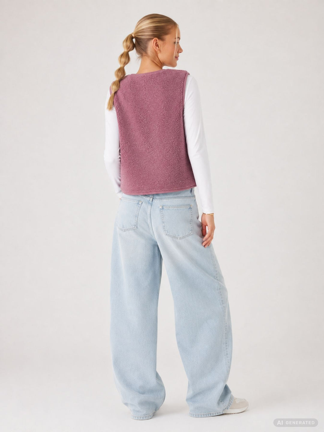 ONLBABY TEDDY BOW VEST PNT