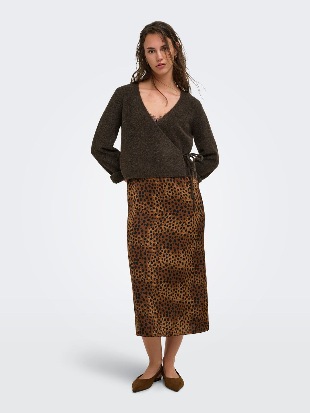 ONLLIVA LS V-NECK WRAP KNT