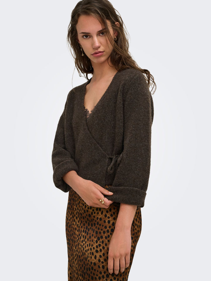ONLLIVA LS V-NECK WRAP KNT