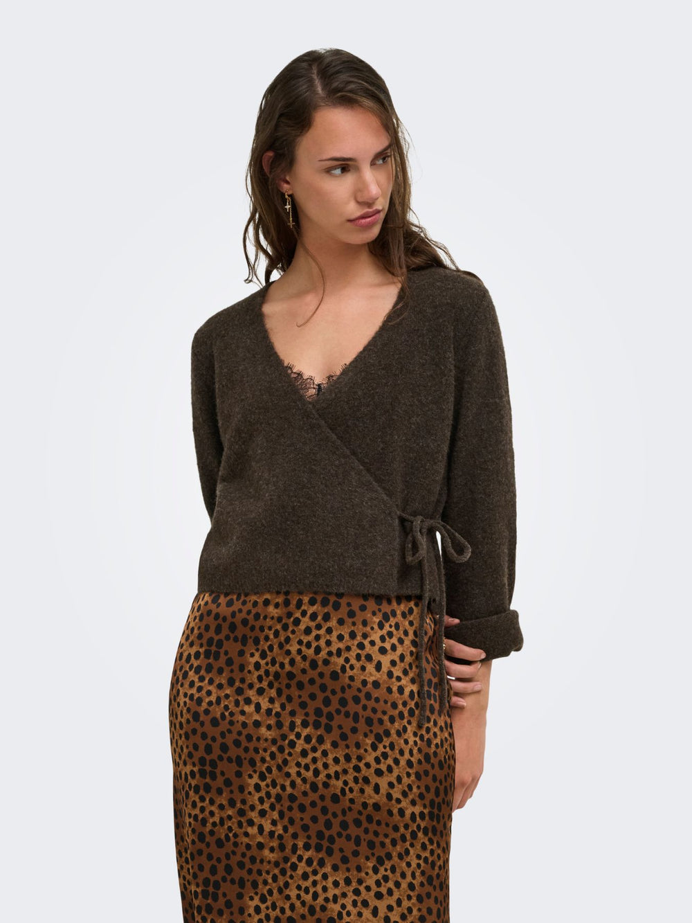 ONLLIVA LS V-NECK WRAP KNT